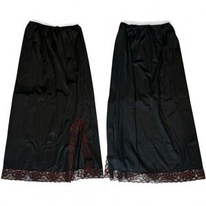 Montgomery Ward Non-Cling Slip Skirt Lace Accent – Waist 33–35 M/L